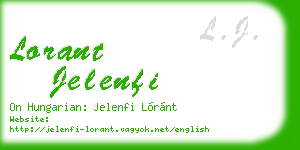 lorant jelenfi business card