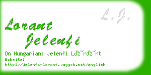 lorant jelenfi business card